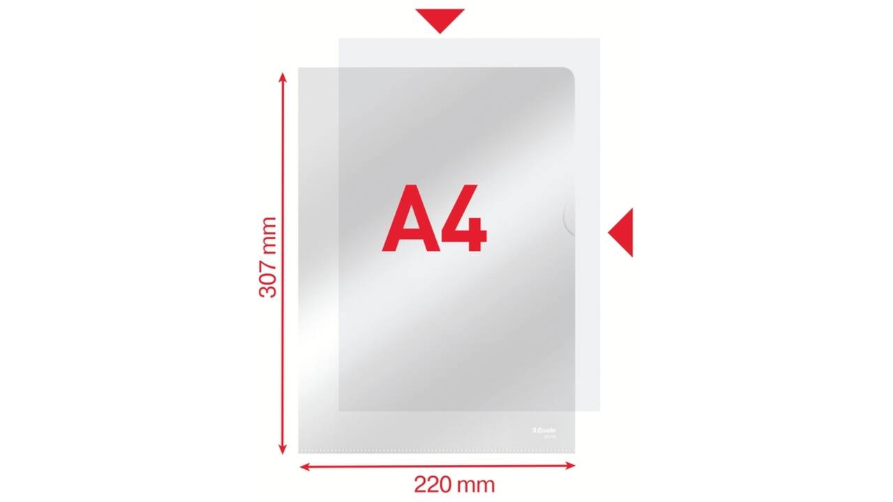 Insteekmap L-model Esselte standaard copy safe 0.11mm PP A4 glashelder 100 stuks