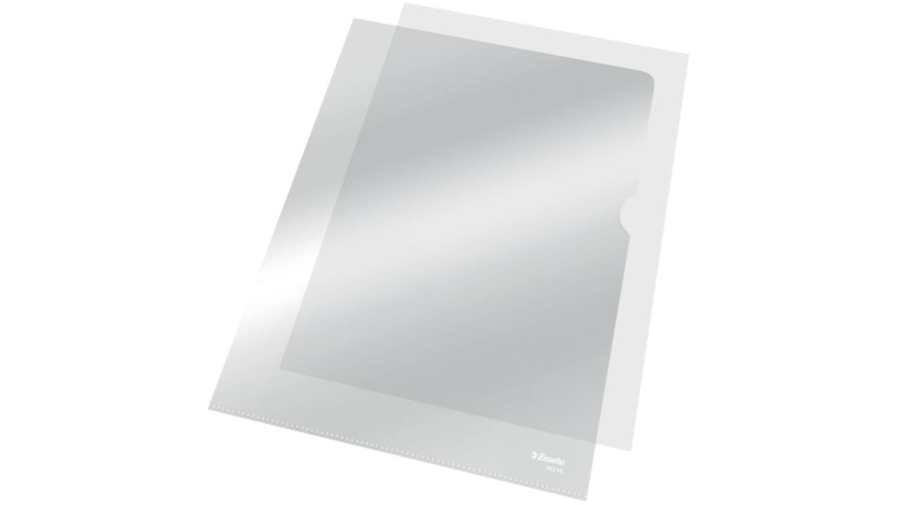 Insteekmap L-model Esselte standaard copy safe 0.11mm PP A4 transparant 10 stuks