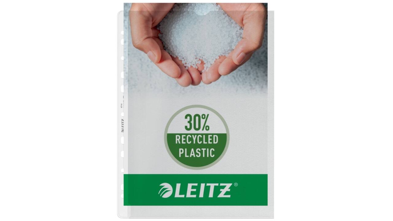Showtas Leitz Premium links open 0.13mm PP A4 transparant 100 stuks