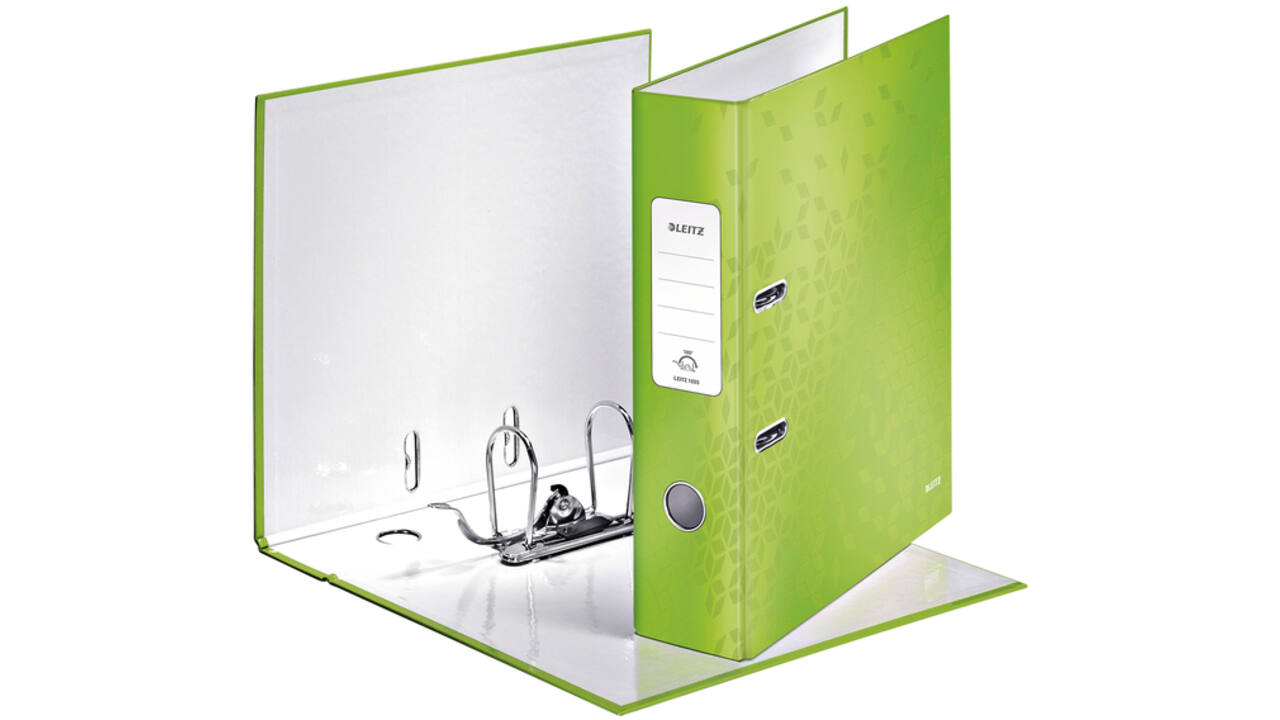 Ordner Leitz Wow 180° gelamineerd 85mm A4 groen