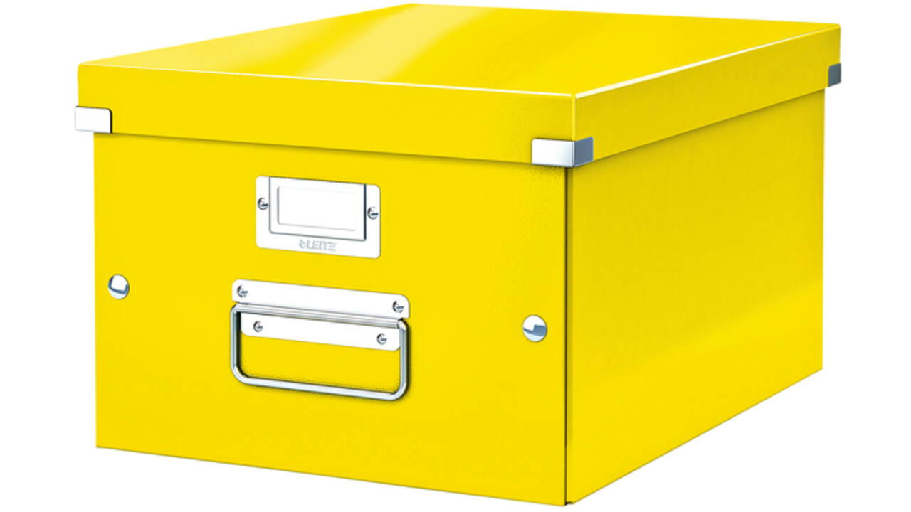 Opbergbox Leitz WOW Click & Store 281x200x370mm geel