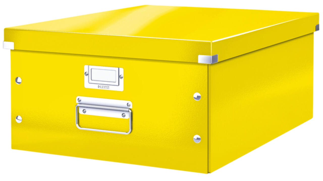 Opbergbox Leitz WOW Click & Store 369x200x482mm geel