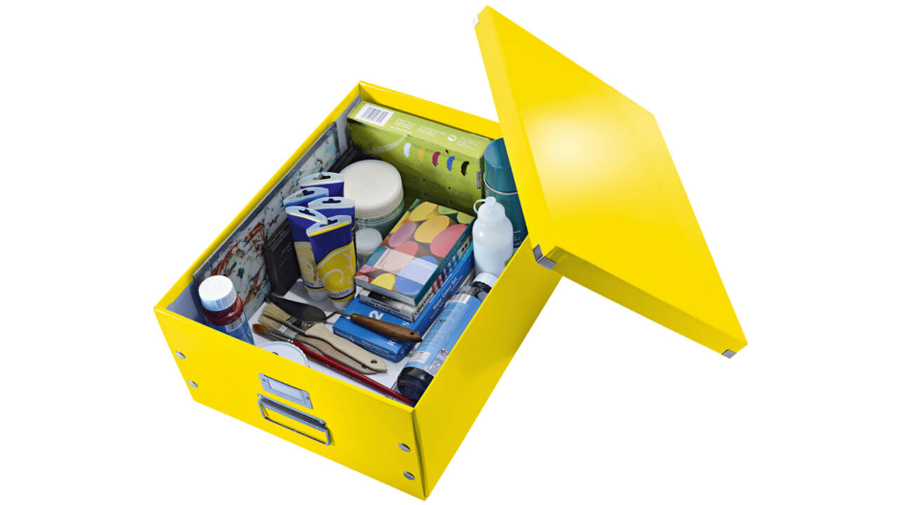 Opbergbox Leitz WOW Click & Store 369x200x482mm geel