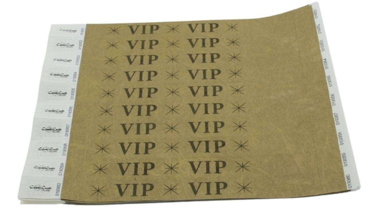 Polsbandje CombiCraft met opdruk VIP wit