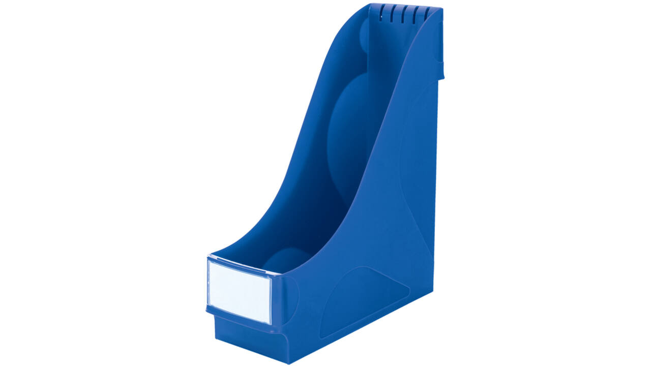 Tijdschriftencassette Leitz extra breed blauw