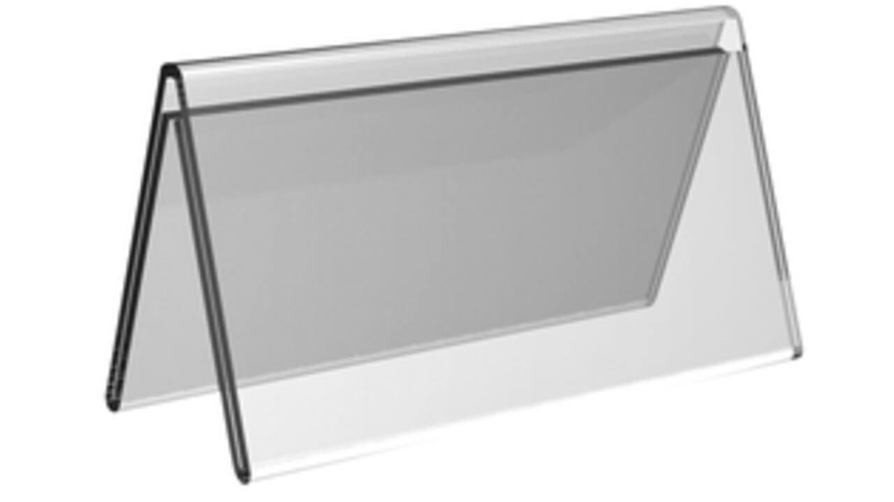 Tafelnaambord Europel V-standaard 150mmx70mm acryl