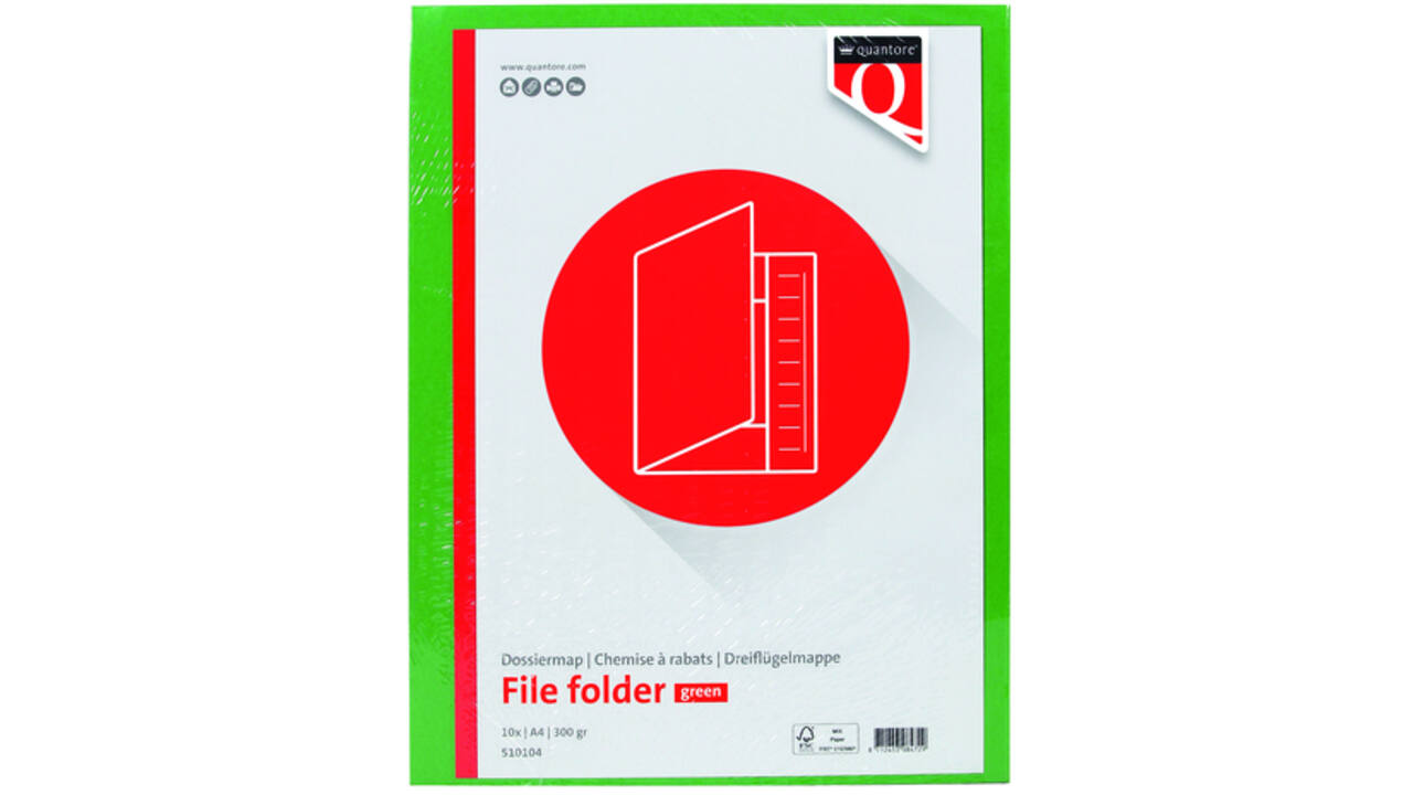 Dossiermap Quantore A4 300gr groen