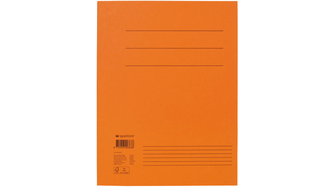 Dossiermap Quantore A4 250gr oranje