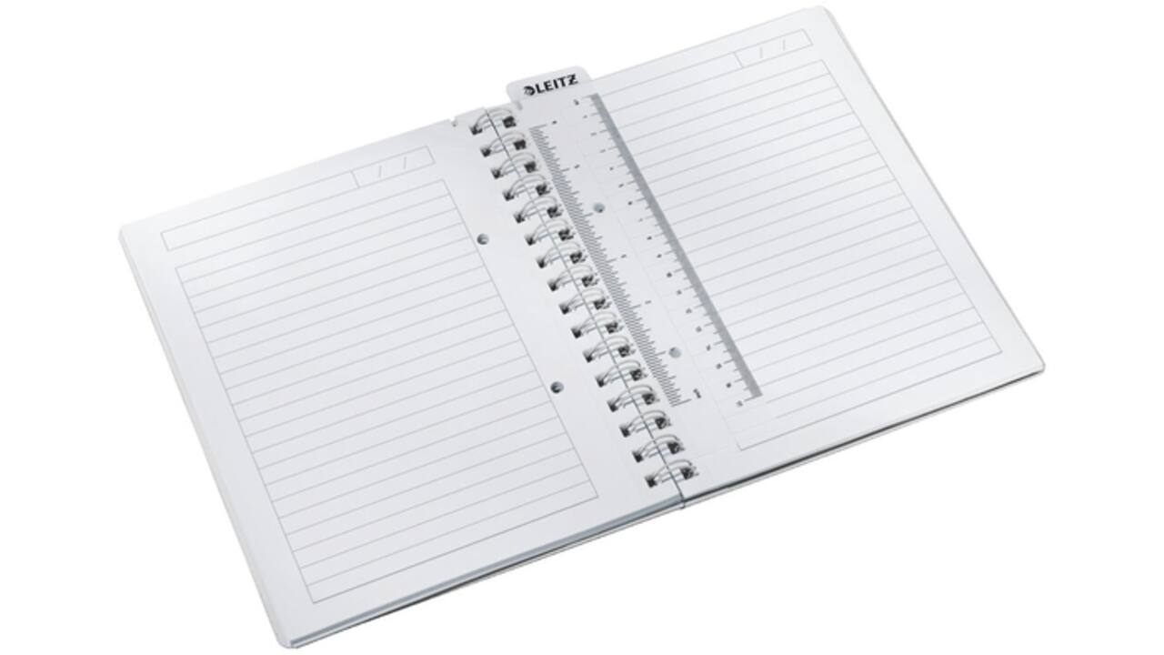 Notitieboek Leitz WOW A5 spiraal PP lijn blauw
