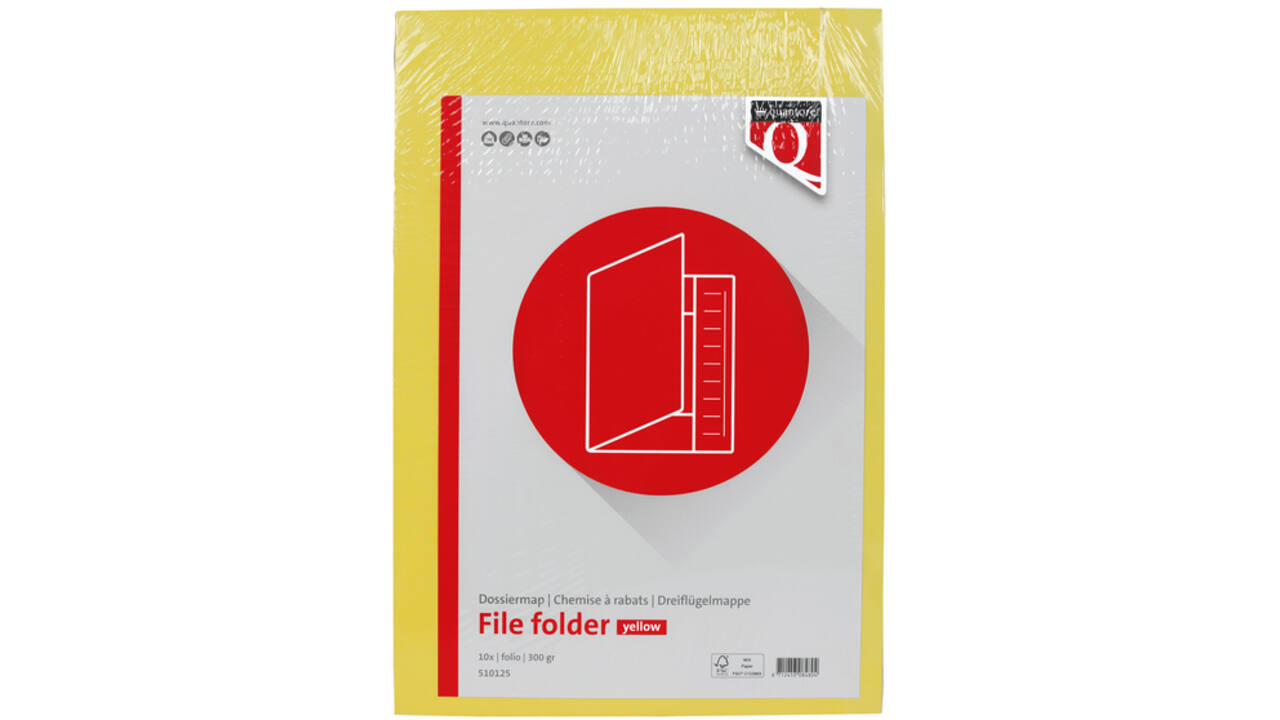 Dossiermap Quantore Folio 300gr geel