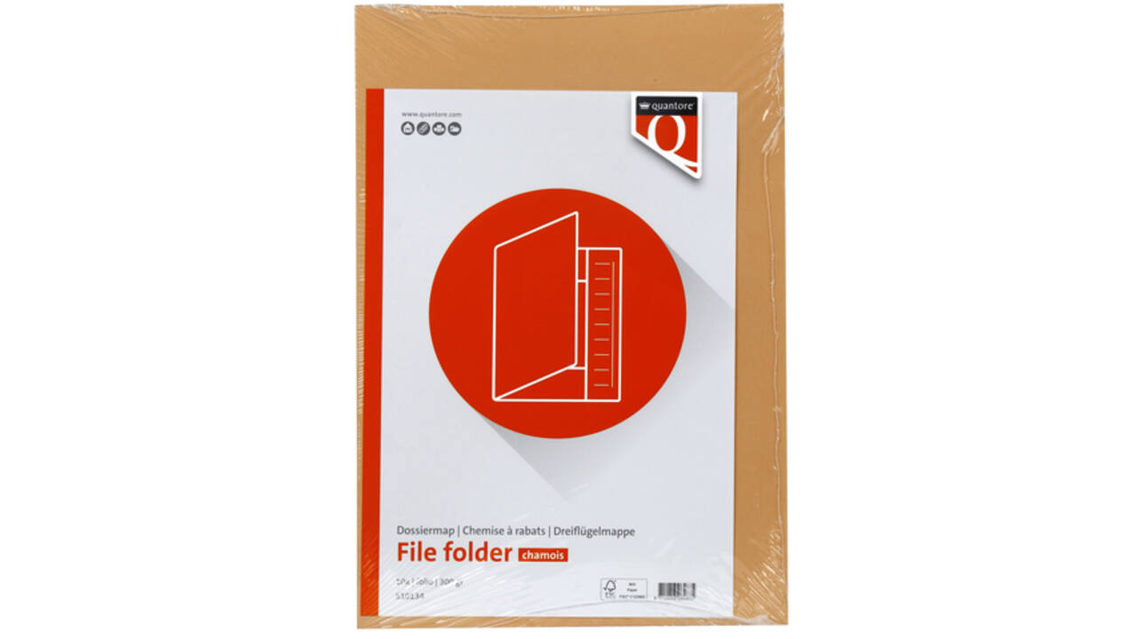 Dossiermap Quantore folio 300gr chamois