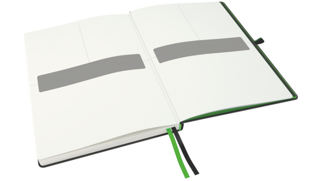 Notitieboek Leitz Complete A4 160blz 100gr lijn zwart
