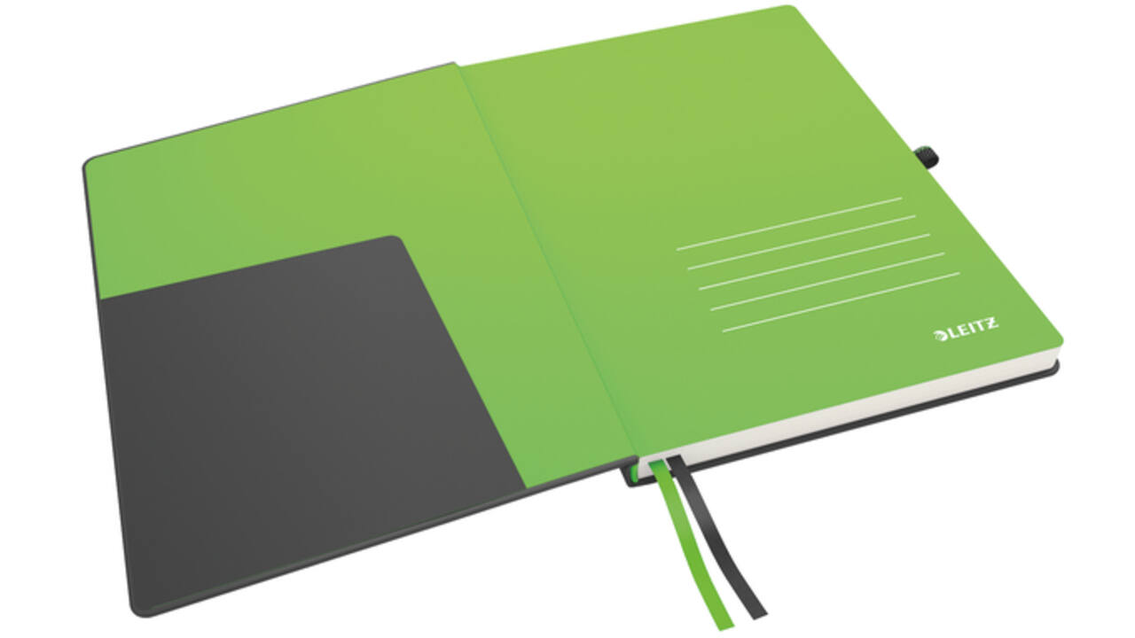 Notitieboek Leitz Complete A4 160blz 100gr lijn zwart