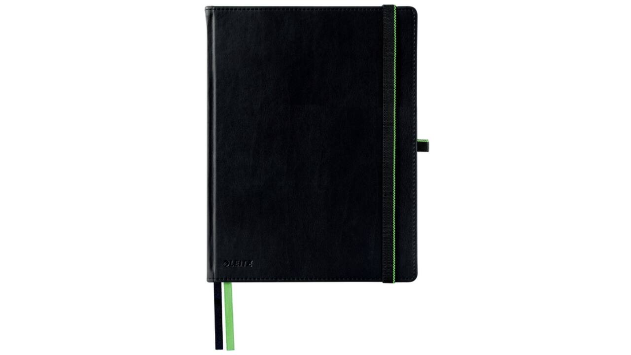 Notitieboek Leitz Complete 187x242mm 160blz 100gr lijn zwart