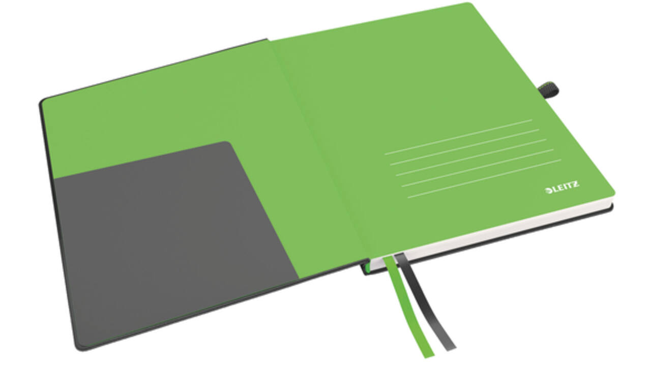 Notitieboek Leitz Complete 187x242mm 160blz 100gr lijn zwart