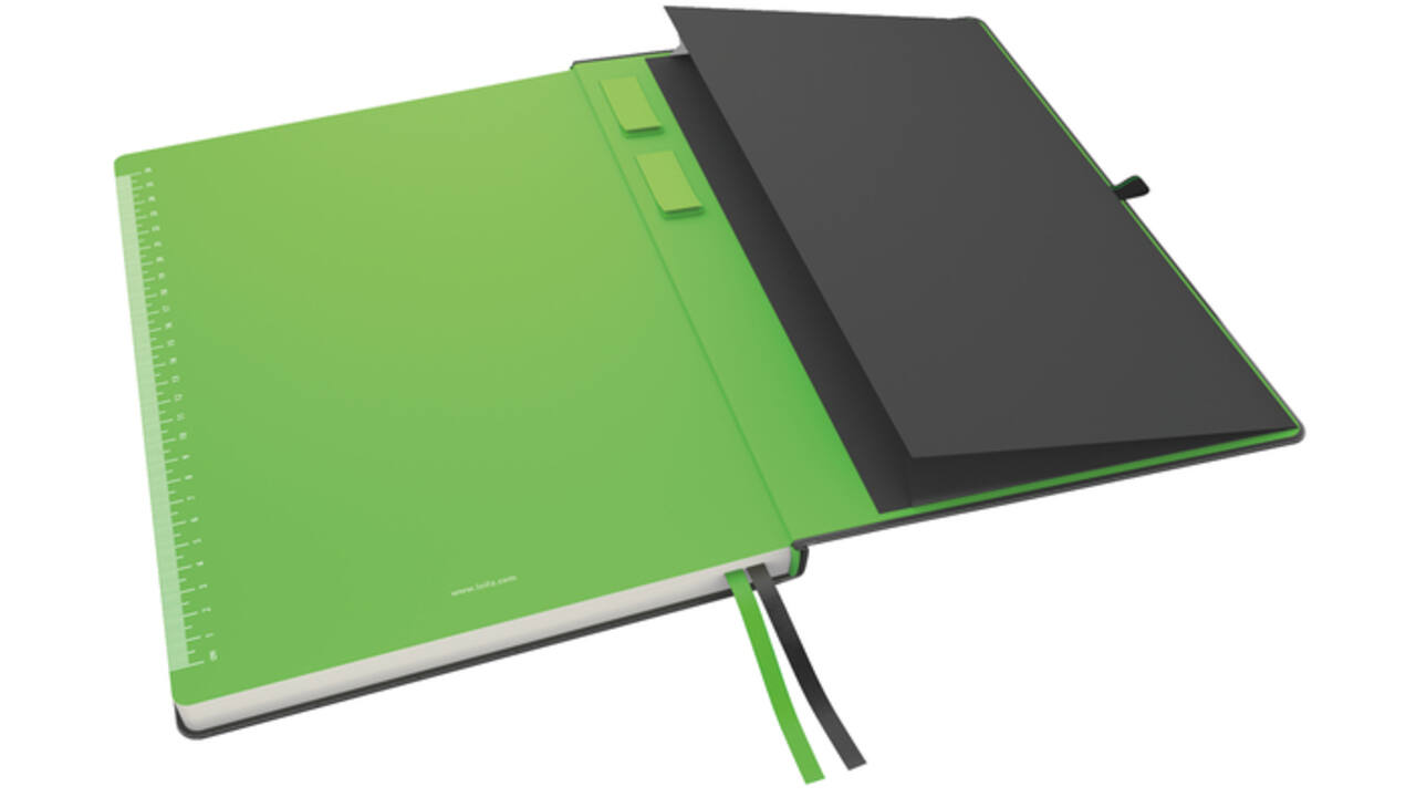 Notitieboek Leitz Complete 187x242mm 160blz 100gr lijn zwart