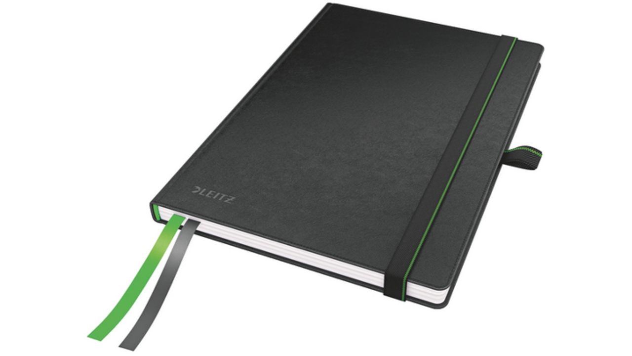 Notitieboek Leitz Complete A5 160blz 100gr lijn zwart