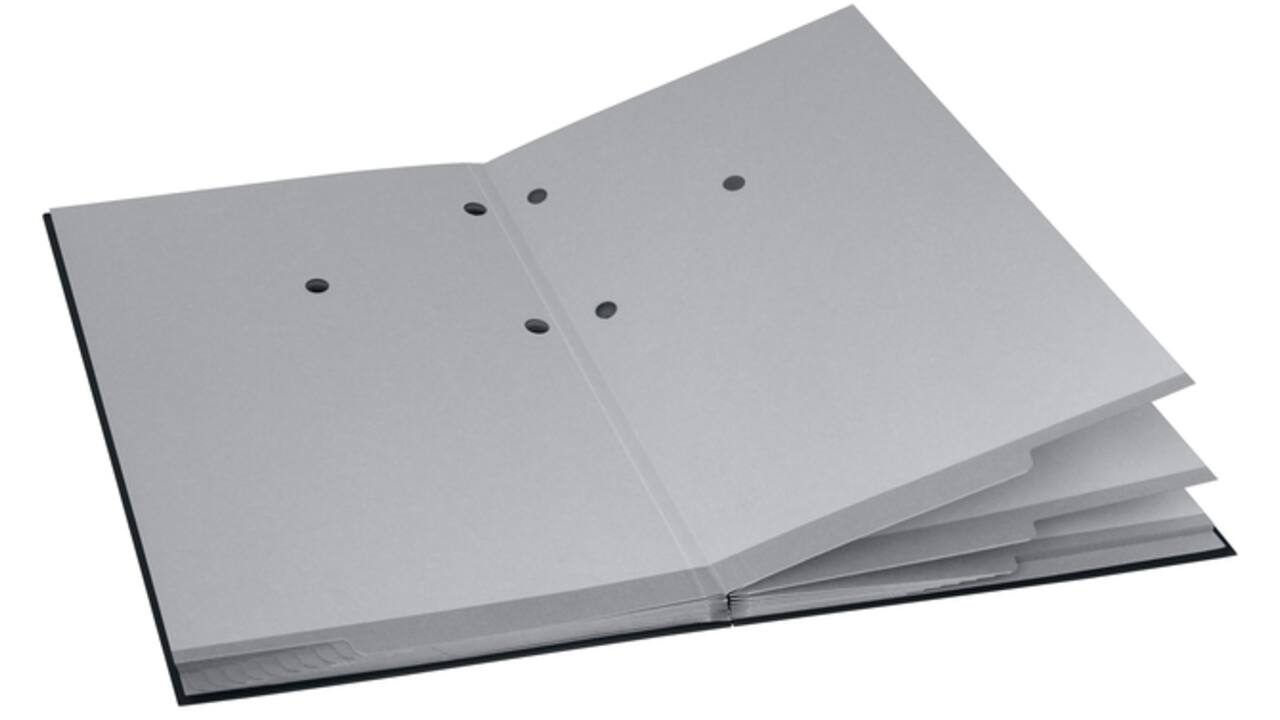 Vloeiboek Esselte 6210 karton 20 tabbladen zwart