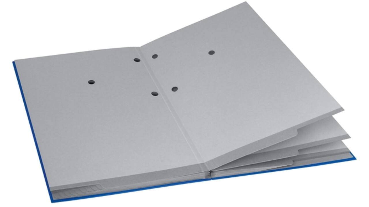 Vloeiboek Esselte karton 20 tabbladen blauw