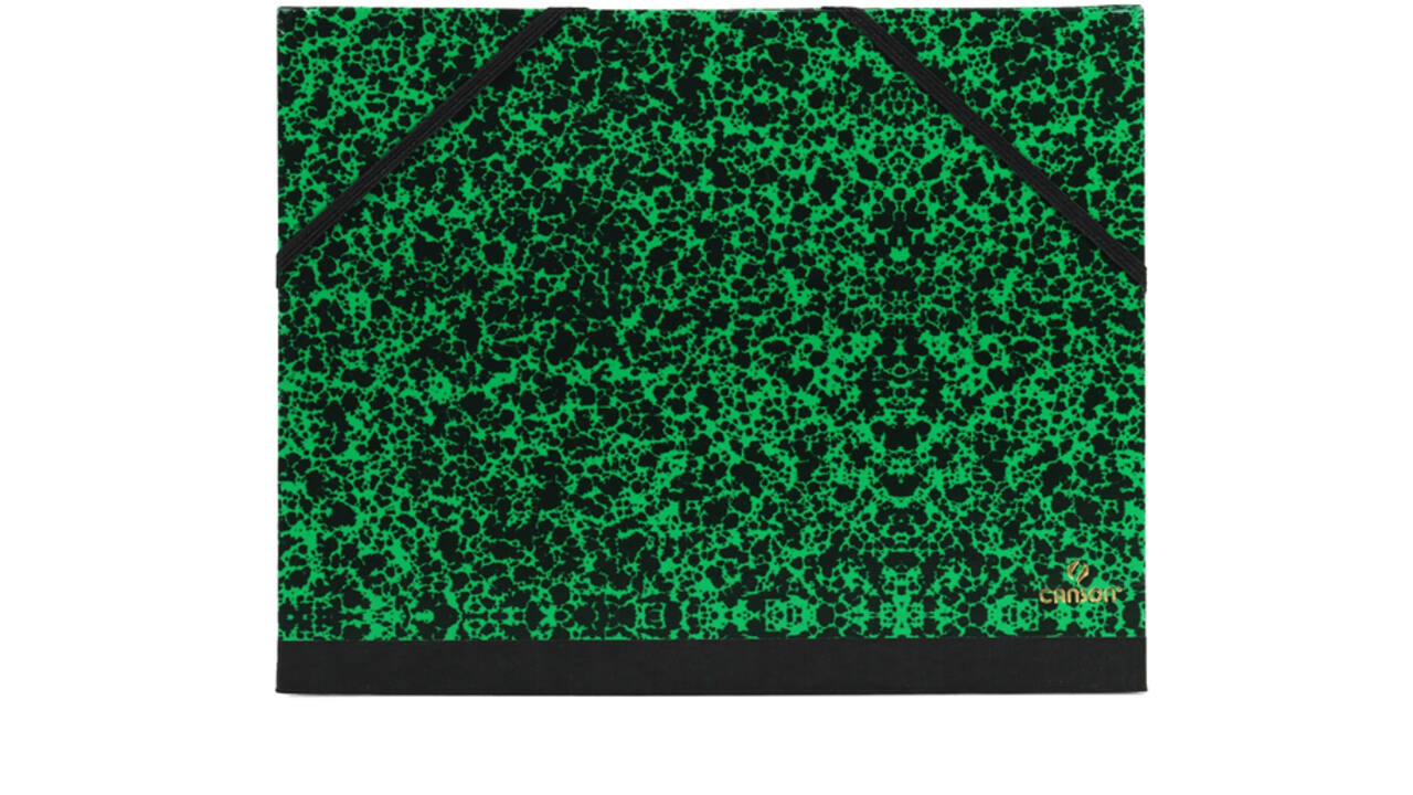 Tekenmap Canson studio 32x45cm 2 elastieken groen