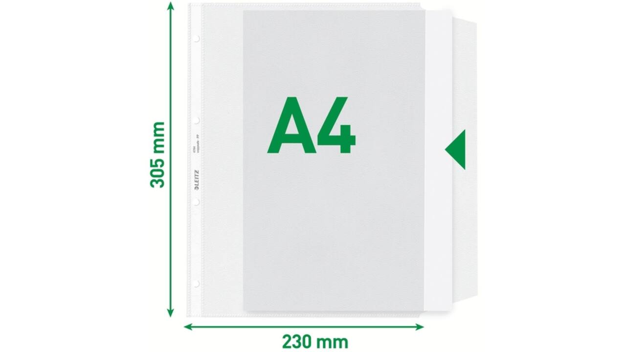 Showtas Leitz Premium met klep copy safe 0.13mm PP A4 transparant 50 stuks