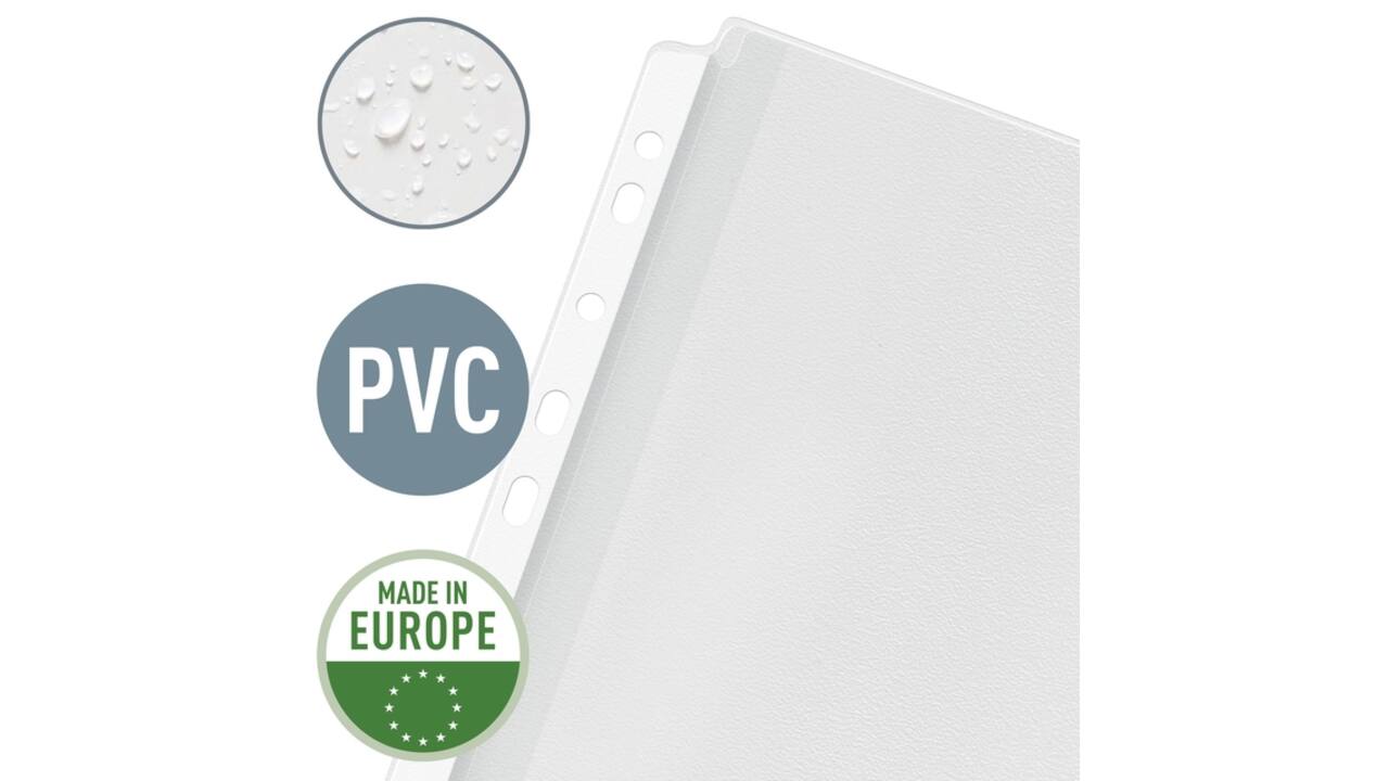 Showtas Leitz Premium copy safe 0.17mm PVC Expansievouw glashelder 10 stuks
