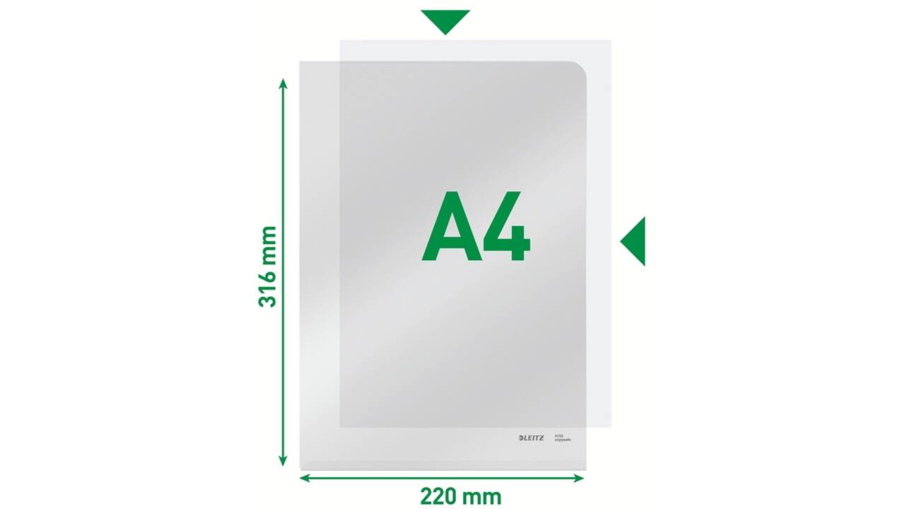 Insteekmap L-model Leitz Premium copy safe 0.15mm PVC A4 transparant 100 stuks