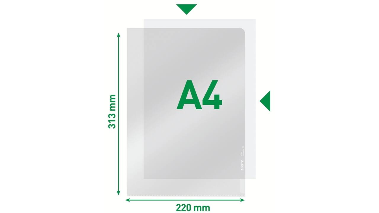 Insteekmap L-model Leitz Premium lasnaad copy safe 0.15mm PVC A4 transparant 100 stuks
