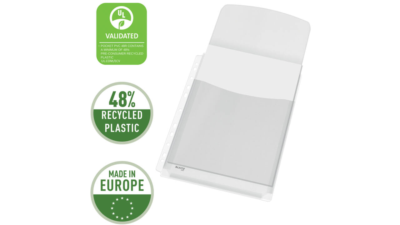 Harmonica showtas Leitz Premium met klep 0.17mm PVC A4 5 stuks