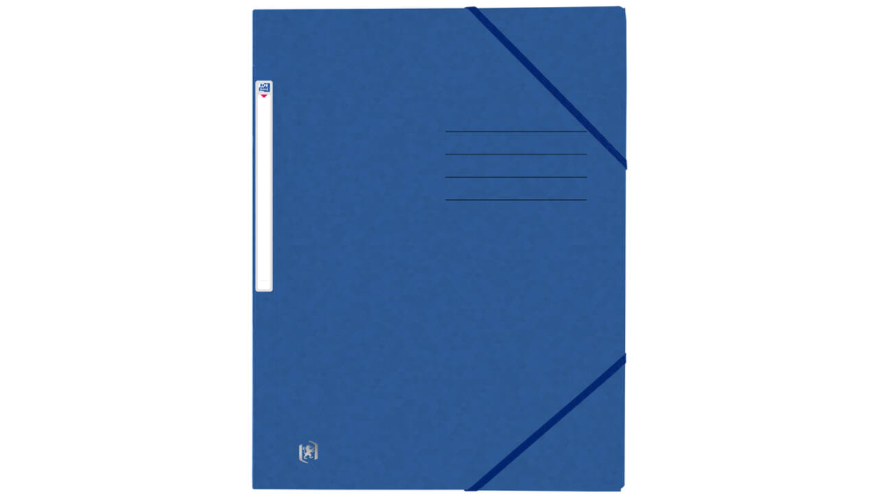 Elastomap Oxford Top File+ A4 3 kleppen 390gr blauw