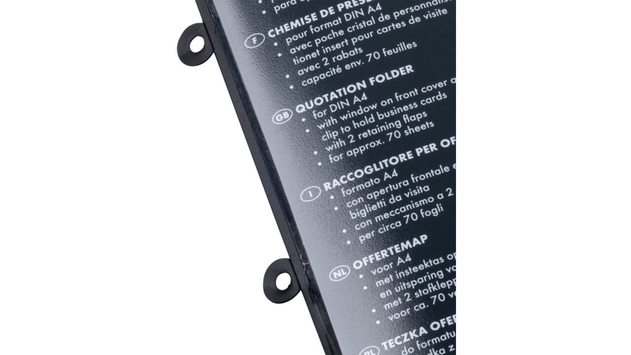 Offertemap Oxford A4 met insteektas 2 kleppen 0.5mm PP zwart