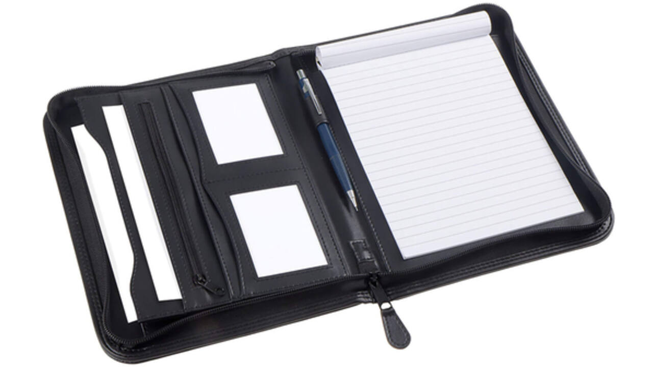 Schrijfmap Rillstab Excellent de luxe A5 lederlook zwart