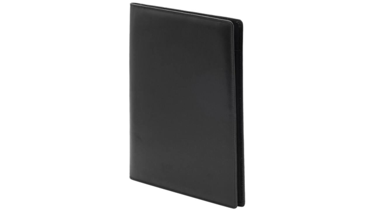 Schrijfmap van der Spek leer licht generfd zwart
