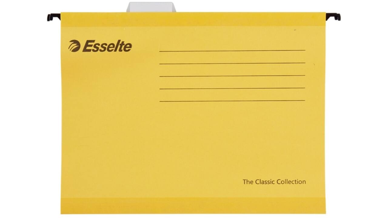 Hangmap Esselte Classic A4 V-bodem 345x240mm geel