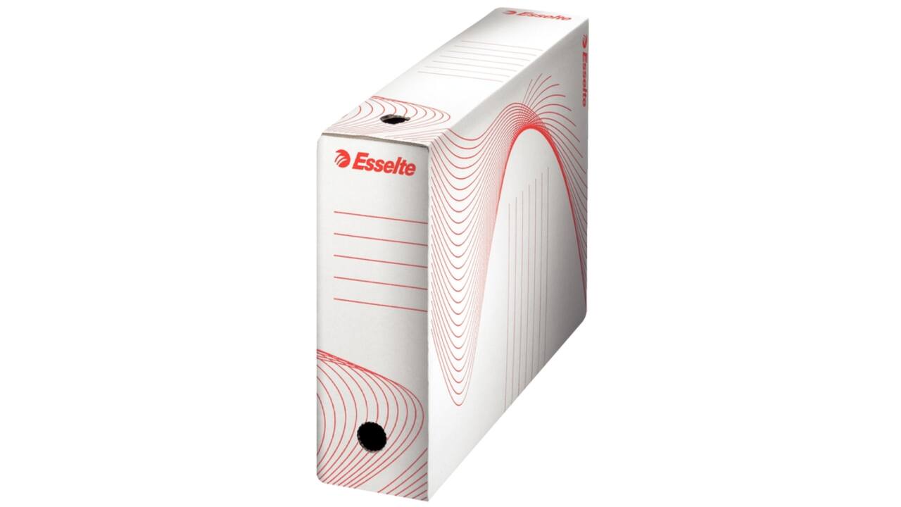Archiefdoos Esselte Boxycolor 80mm 250x352mm wit (25)