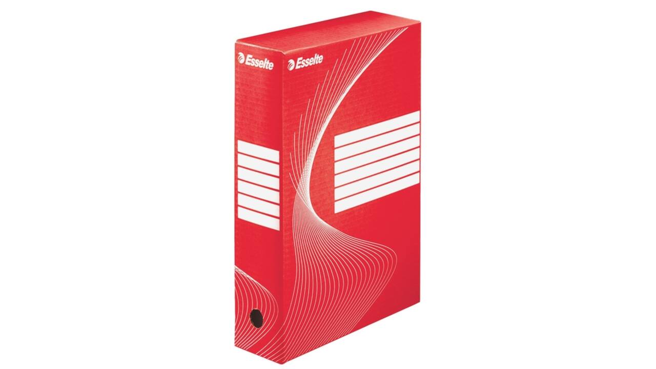 Archiefdoos Esselte Boxycolor 80mm 352x250mm rood