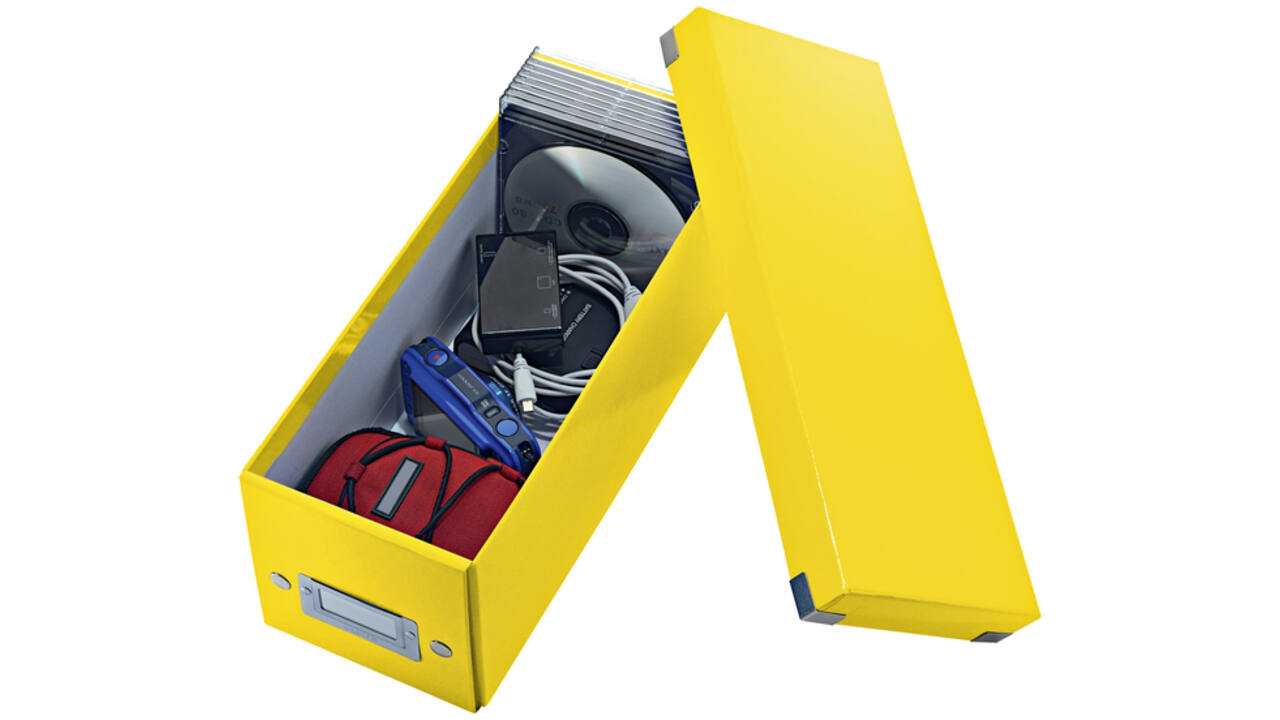 CD-box Leitz WOW Click&Store 143 x 136 x 352 mm geel