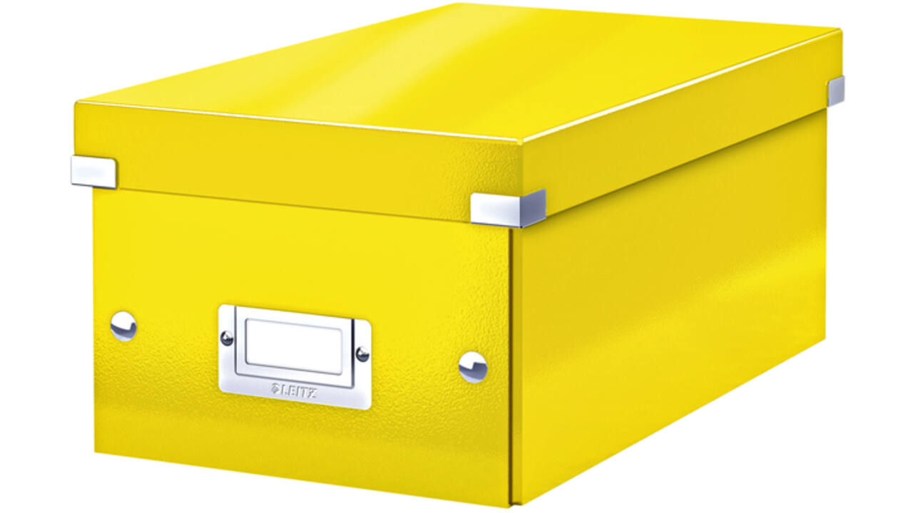 DVD-box Leitz WOW Click&Store 206 x 147 x 352 mm geel