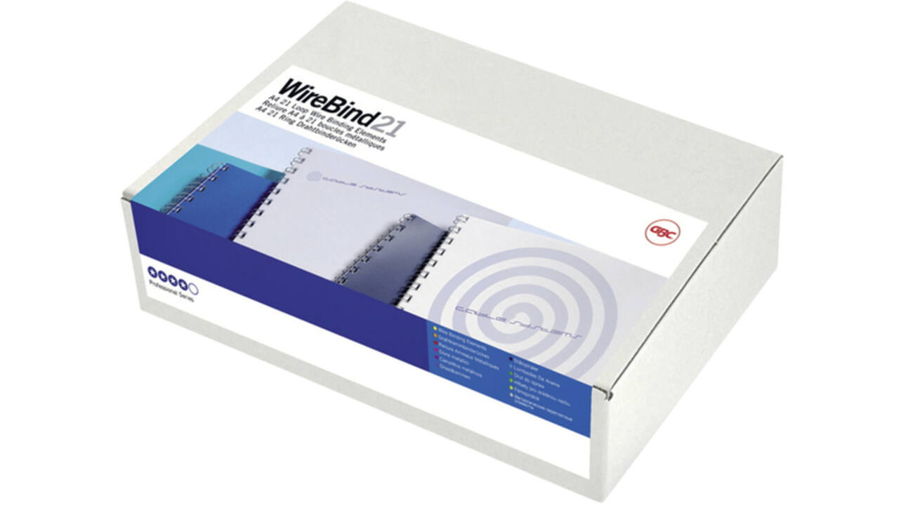 Draadrug GBC 14mm US/21rings A4 zilver 100stuks