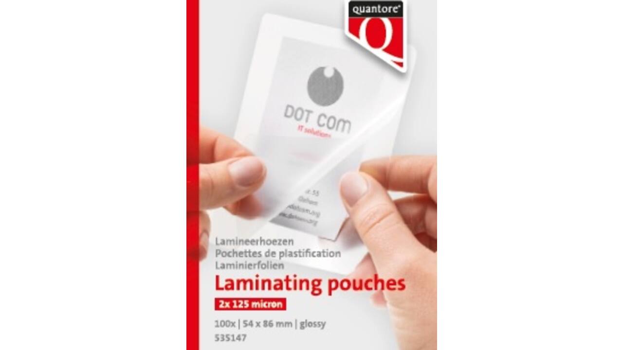 Lamineerhoes Quantore creditcard 54x86mm 2x125micron 100stuks