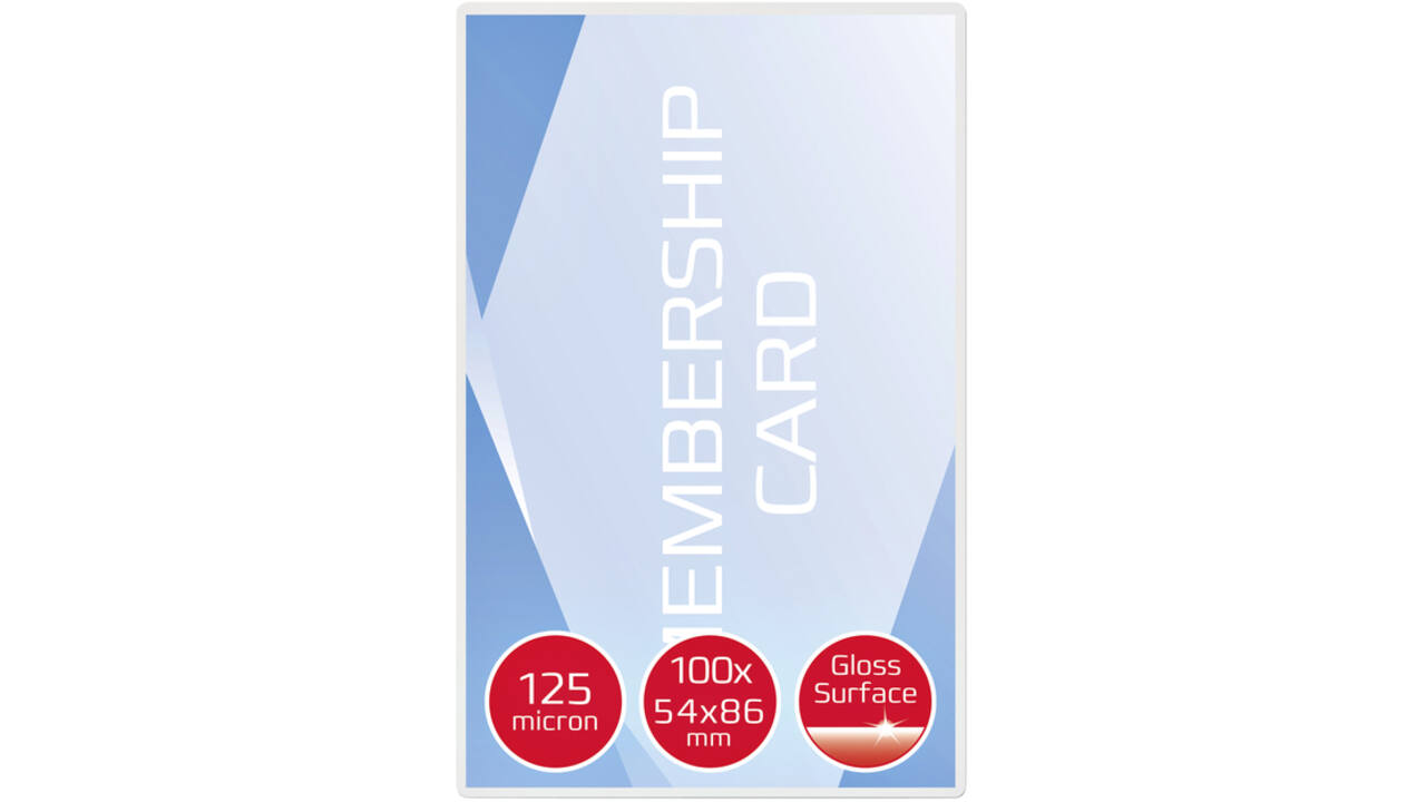 Lamineerhoes GBC creditcard 54x86mm 2x125micron 100stuks
