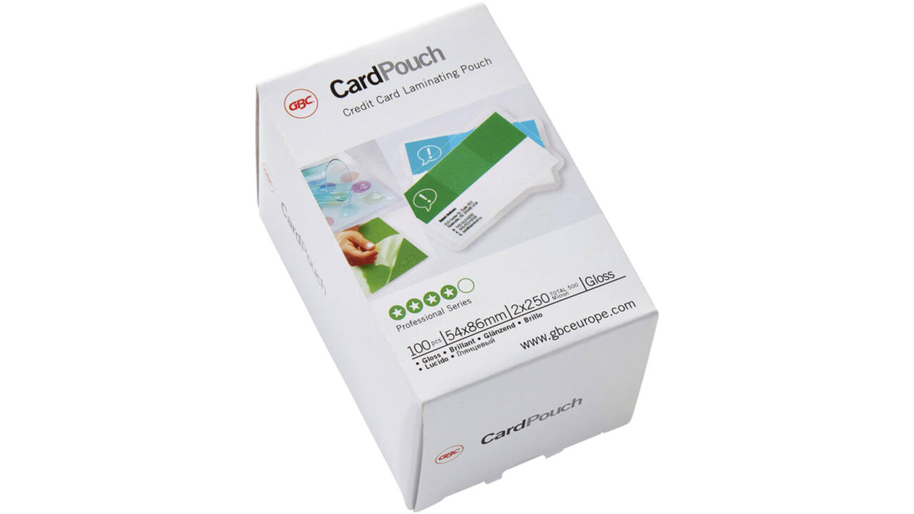 Lamineerhoes GBC creditcard 54x86mm 2x250micron 100stuks