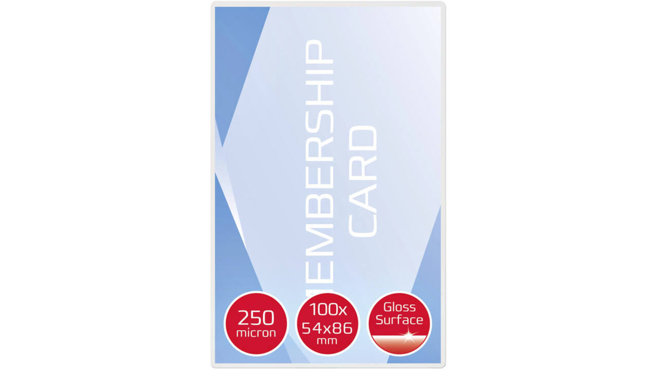 Lamineerhoes GBC creditcard 54x86mm 2x250micron 100stuks