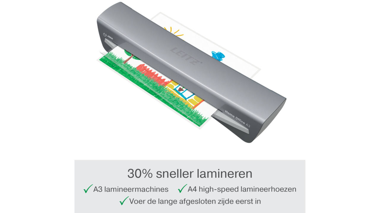 Lamineermachine Leitz iLAM Home Office A3 grijs