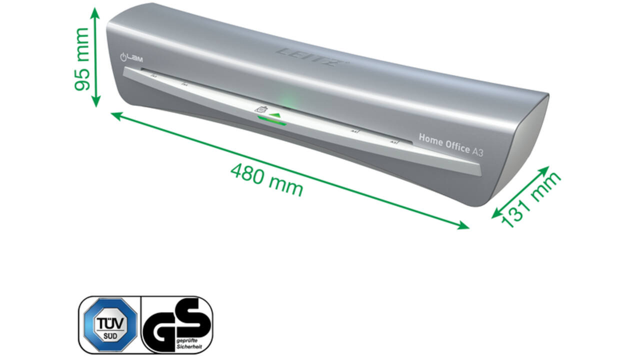 Lamineermachine Leitz iLAM Home Office A3 grijs