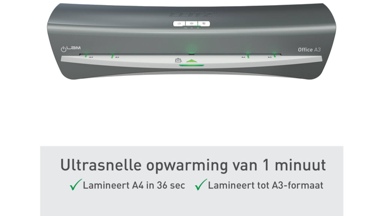 Lamineermachine Leitz iLAM Office A3 zilver