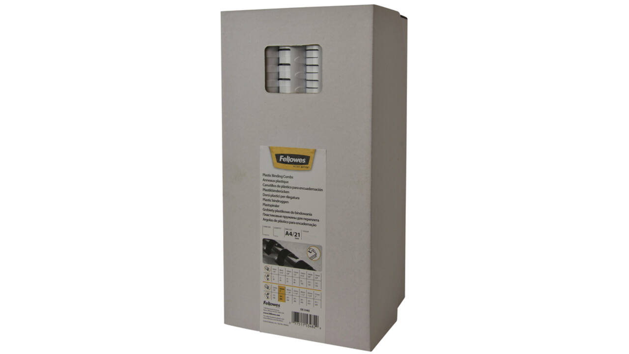 Bindrug Fellowes 16mm 21rings A4 blauw 100stuks