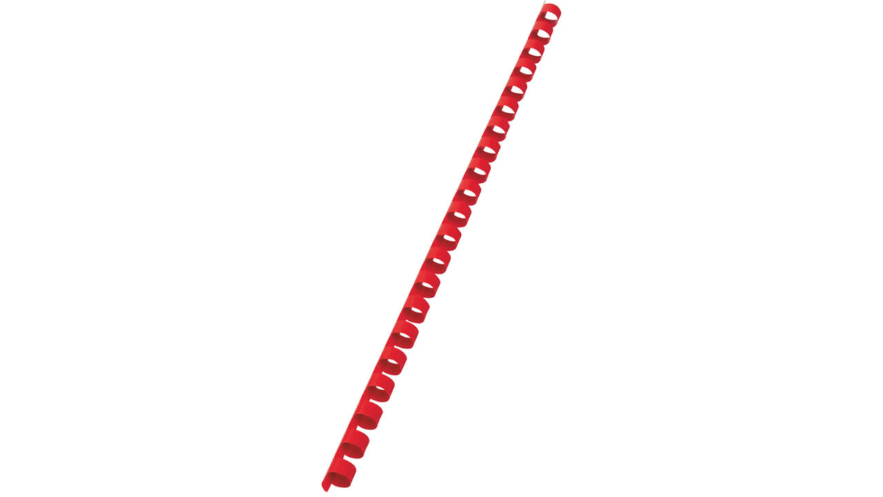 Bindrug GBC 10mm 21rings A4 rood 100stuks