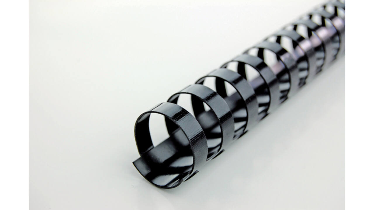 Bindrug GBC 12mm 21rings A4 zwart 100stuks