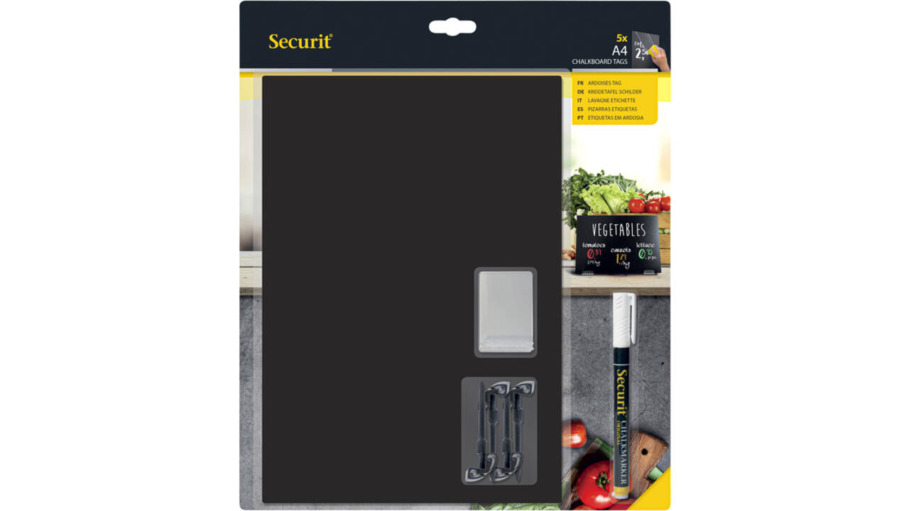 Krijtbord Securit A4 tags